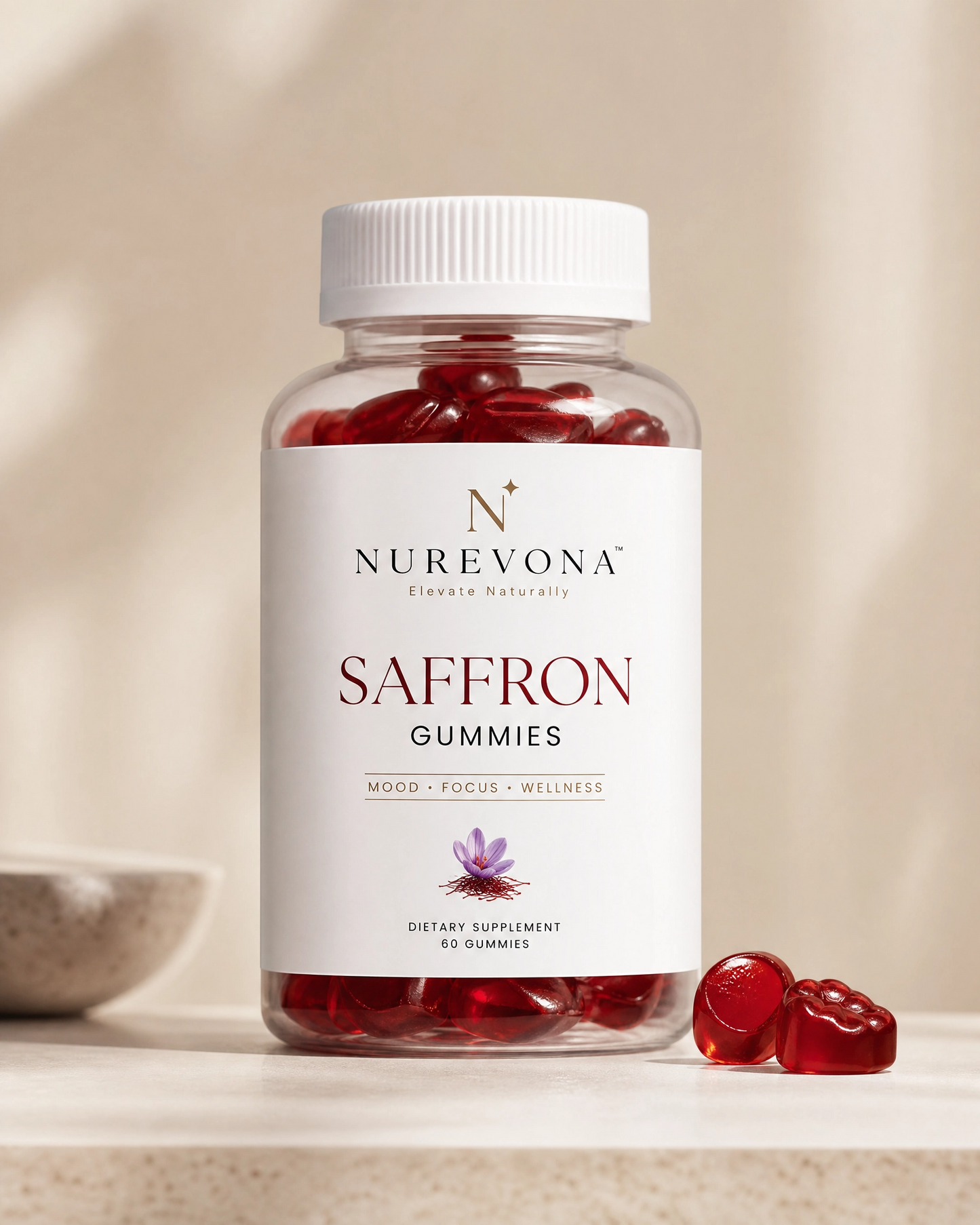Gummies Anti-Stress με Σαφράν | NUREVONA
